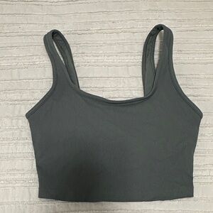 Offline/Aerie Green Ribbed Crop Top